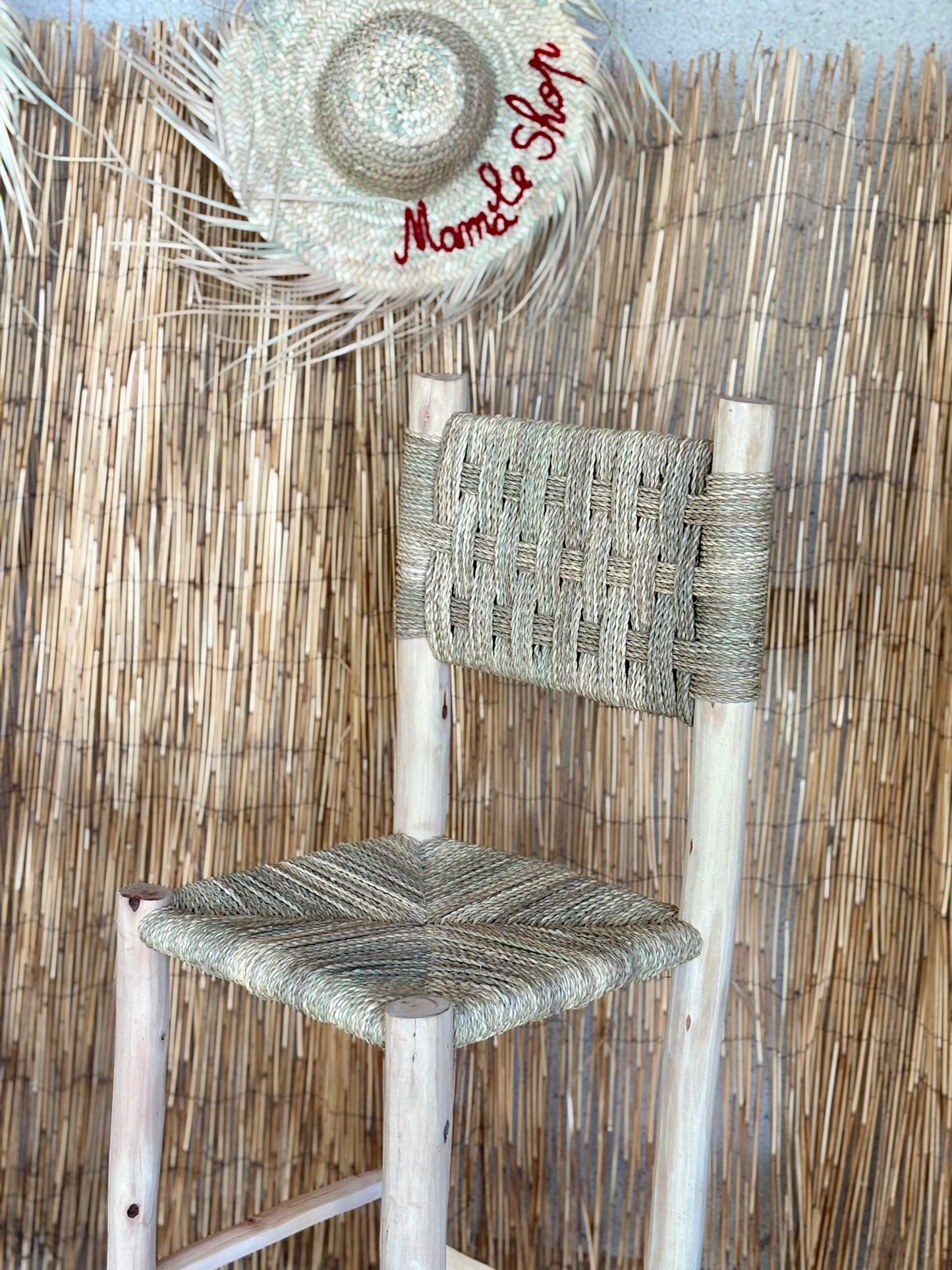 Chaises de bar en eucalyptus - Sur commande