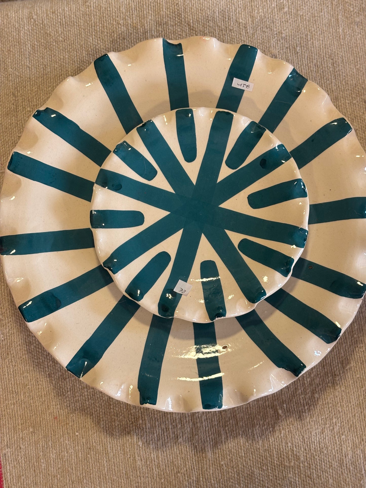 ASSIETTES RAYURE SOLEIL