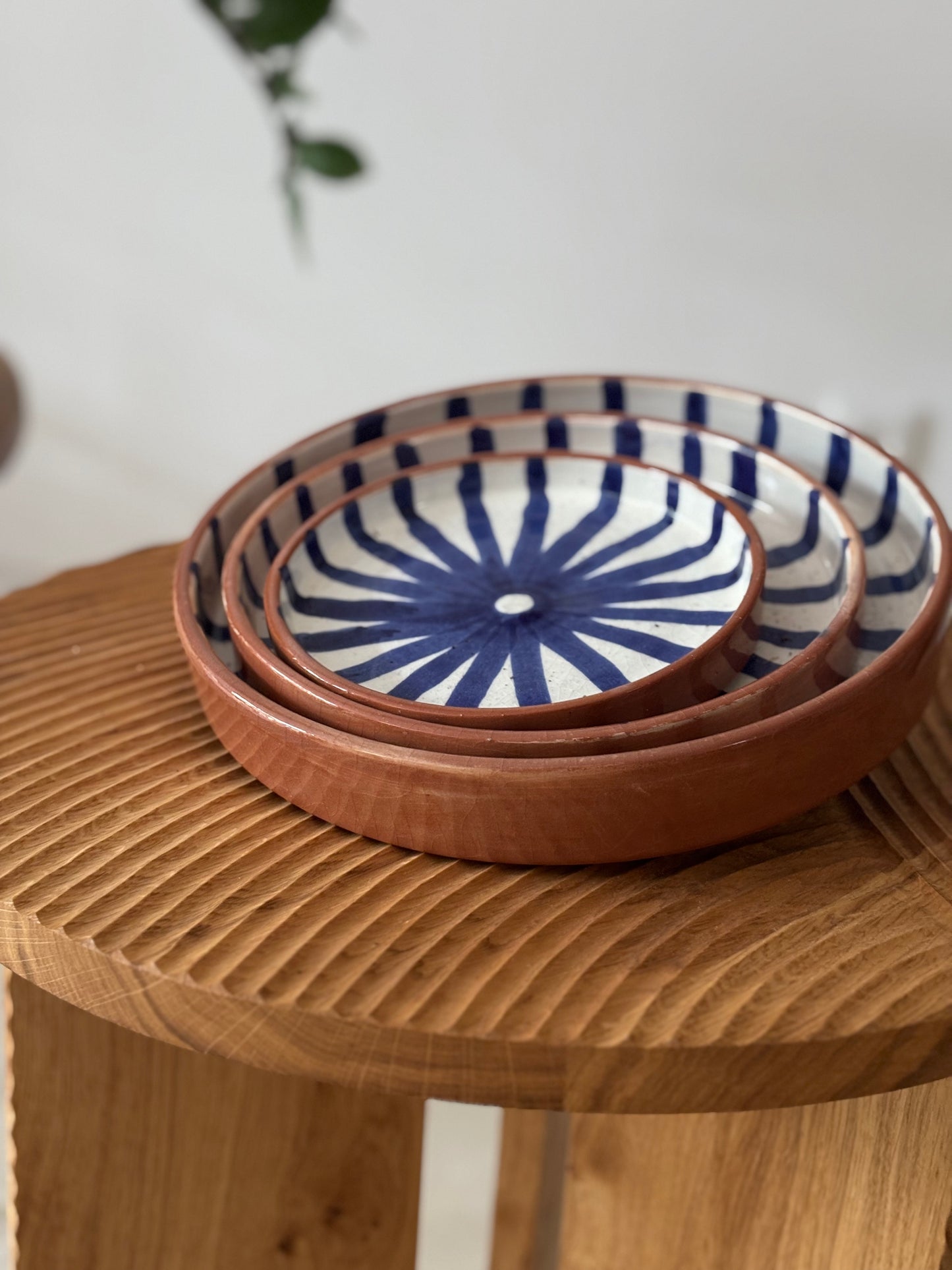 Assiettes Soleil creuses rayées