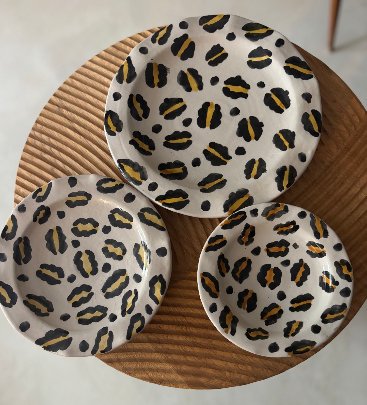 ASSIETTE LEOPARD - fait main