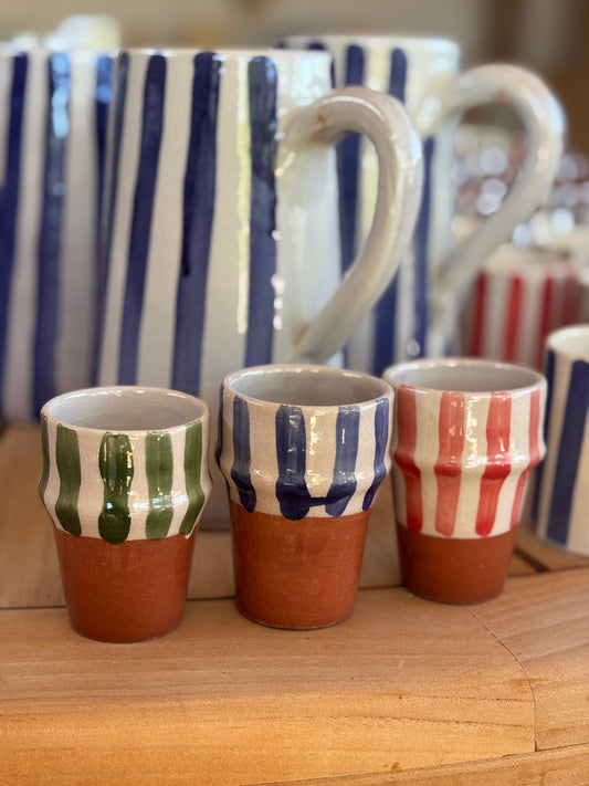 Tasses à café rayé
