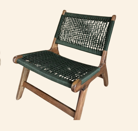 Fauteuil Calypso en noyer kaki - Sur commande
