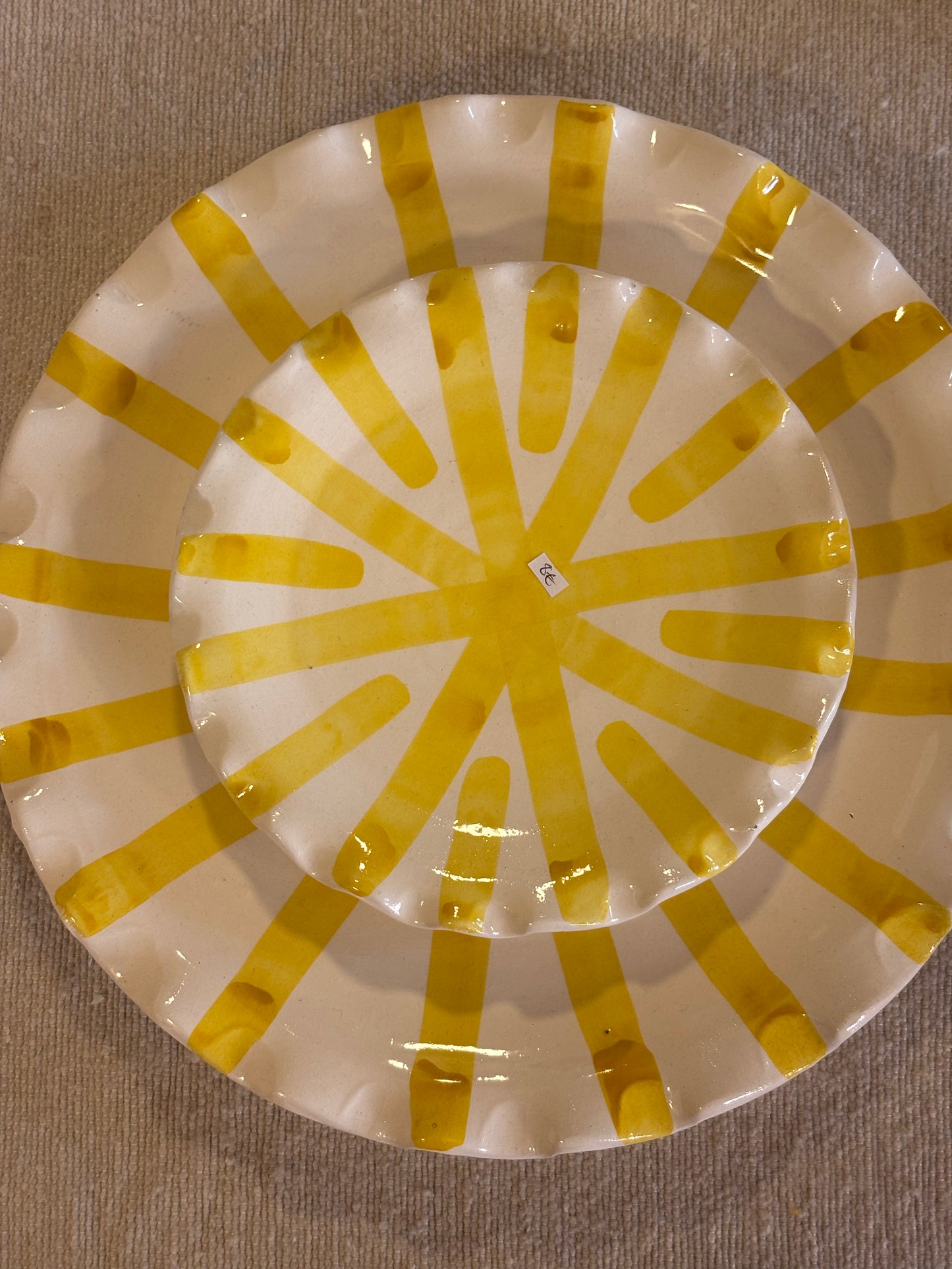 ASSIETTES RAYURE SOLEIL